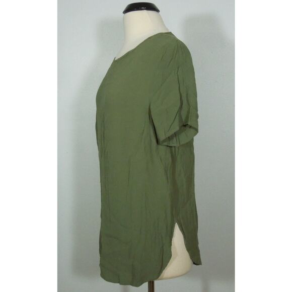 H&M (size 14) Women's Short Sleeve Olive Green Blouse - Picture 2 of 4